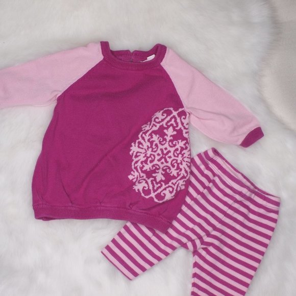 Dwell 3M Pink Purple Sweater Set Baby Bundle - Picture 1 of 9